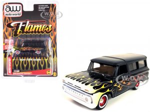 1965 Chevrolet Suburban Custom Matt Black with Flames