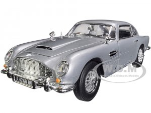 Aston Martin DB5 Coupe RHD (Right Hand Drive) Silver Birch Metallic (Damaged Version) James Bond 007 No Time to Die (2021) Movie Silver Screen Machines Series