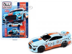 2022 Ford Mustang Shelby GT500 #23 Light Blue with Orange Stripes Gulf Oil