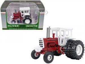 Oliver 2255 White Wide Front Tractor with Dual Wheels Red with White Canopy The 3 Beasts Series