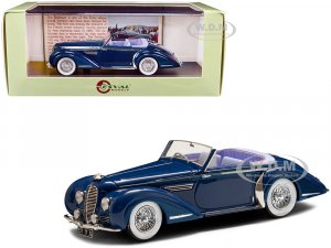 1948 Delahaye 135MS Vedette Cabriolet RHD (Right Hand Drive) by Henri Chapron Two-Tone Blue with Light Blue Interior