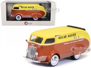 1938 International D-300 Delivery Van (Open Back) Yellow and Brown Oscar Mayer Ice