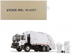 Mack TerraPro Refuse Garbage Truck with McNeilus Rear Loader & Trash Bins White