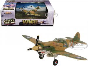 Curtiss P-40B HAWK 81A-2 Aircraft Fighter 3rd Pursuit Squadron American Volunteer Group P-8127 Serial : 47 China (June 1942) WW2 Aircrafts Series 1/72