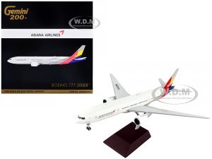 Boeing 777-200ER Commercial Aircraft Asiana Airlines White with Striped Tail Gemini 200 Series