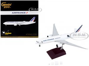 Boeing 777F Commercial Aircraft Air France Cargo White with Striped Tail Gemini 200 - Interactive Series