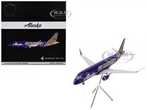 Embraer ERJ-175 Commercial Aircraft Alaska Airlines/Horizon - University of Washington Huskies (N662QX) Purple with Gold Tail Gemini 200 Series