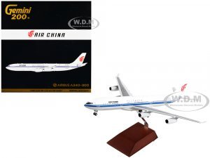 Airbus A340-300 Commercial Aircraft Air China White with Blue Stripes Gemini 200 Series