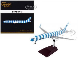 Boeing 757-300 Commercial Aircraft Condor Airlines Blue and White Stripes Gemini 200 Series