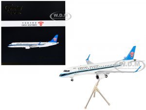 Embraer ERJ-190 Commercial Aircraft China Southern Airlines White with Black Stripes and Blue Tail Gemini 200 Series