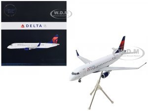 Embraer ERJ-175 Commercial Aircraft Delta Connection White with Blue and Red Tail Gemini 200 Series 1 200