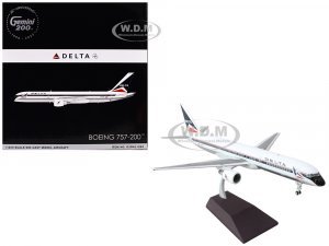 Boeing 757-200 Commercial Aircraft Delta Air Lines (N607DL) White with Red and Blue Stripes Gemini 200 Series