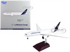 Boeing 777F Commercial Aircraft Lufthansa Cargo White with Blue Tail Gemini 200 Series