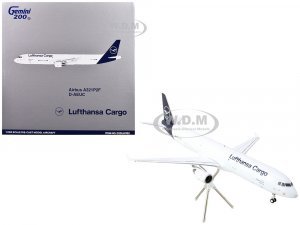 Airbus A321P2F Commercial Aircraft Lufthansa Cargo (D-AEUC) White with Blue Tail Gemini 200 Series