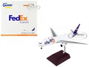 Boeing 767-300F Commercial Aircraft Federal Express White with Purple Tail Interactive Series