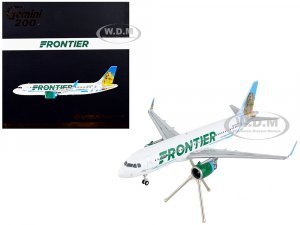Airbus A320neo Commercial Aircraft Frontier Airlines - Poppy the Prairie Dog White with Graphics Gemini 200 Series