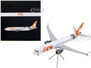 Boeing 737 MAX 8 Commercial Aircraft Gol Linhas Aereas Inteligentes White with Orange Tail Gemini 200 Series