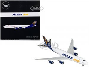 Boeing 747-8F Commercial Aircraft Atlas Air - Apex Logistics White with Blue Tail Gemini 200 Series