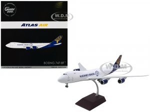 Boeing 747-8F Commercial Aircraft Atlas Air - Kuene+Nagel (N862GT) White with Blue Tail Gemini 200 Series