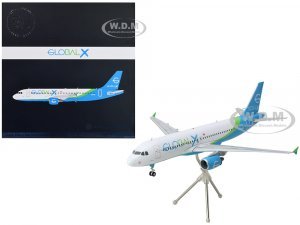 Airbus A320 Commercial Aircraft GlobalX Airlines White with Blue and Green Tail Gemini 200 Series 1/200