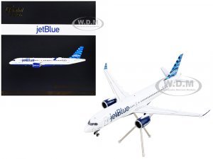 Airbus A220-300 Commercial Aircraft JetBlue Airways White with Blue Tail Gemini 200 Series