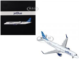 Embraer ERJ-190 Commercial Aircraft JetBlue Airways (N323JB) White with Blue Striped Tail Gemini 200 Series