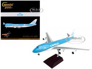 Boeing 747-400F Commercial Aircraft KLM Royal Dutch Airlines Cargo Blue with White Tail Gemini 200 - Interactive Series