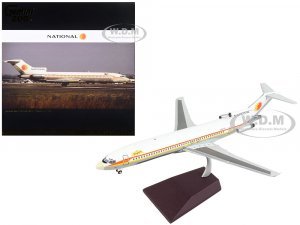 Boeing 727-200 Commercial Aircraft National Airlines White with Orange and Yellow Stripes Gemini 200 Series