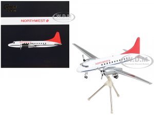 Convair CV-580 Commercial Aircraft Northwest Airlines White with Red Tail Gemini 200 Series