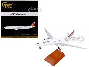 Airbus A330-300 Commercial Aircraft Philippine Airlines - 75th Anniversary White with Tail Graphics Gemini 200 Series