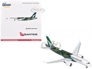 Airbus A220-300 Commercial Aircraft QantasLink - Minyma Kutjara Tjukurpa Livery (N531PA) White with Green Graphics Gemini 200 Series