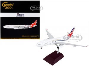 Airbus A330 MRTT Tanker Aircraft British Royal Air Force White with United Kingdom Flag Graphics Gemini 200 Series 1/200