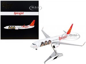 Boeing 737-800 Commercial Aircraft SpiceJet White with Red Tail Gemini 200 Series