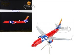 Boeing 737-800 Commercial Aircraft with Flaps Down Southwest Airlines - Tennessee One Tennessee Flag Livery Gemini 200 Series