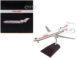Boeing 727-200 Commercial Aircraft Trump Shuttle White with Red Stripes Gemini 200 Series