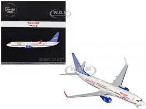 Boeing 737-800 Commercial Aircraft Trump-Vance Campaign (N917XA) White with Blue Tail Gemini 200 Series