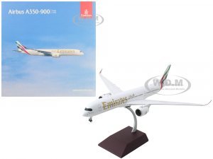 Airbus A350-900 Commercial Aircraft Emirates Airlines White with Striped Tail Gemini 200 Series 1 200