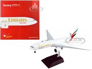 Boeing 777F Commercial Aircraft Emirates Airlines - SkyCargo White with Striped Tail Gemini 200 - Interactive Series