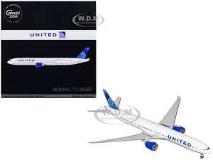 Boeing 777-300ER Commercial Aircraft United Airlines White with Blue Tail Gemini 200 Series
