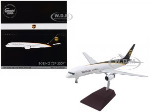 Boeing 757-200 Commercial Aircraft UPS Worldwide Services (N465UP) White with Brown Tail Gemini 200 Series 1/200