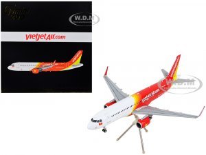 Airbus A320 Commercial Aircraft VietJet Air White and Red Gemini 200 Series