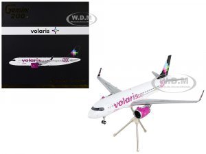 Airbus A320neo Commercial Aircraft Volaris - 100 Aviones White with Black Tail Gemini 200 Series