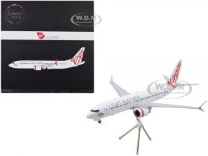 Boeing 737 MAX 8 Commercial Aircraft Virgin Australia (VH-8IA) White with Red Tail Graphics Gemini 200 Series
