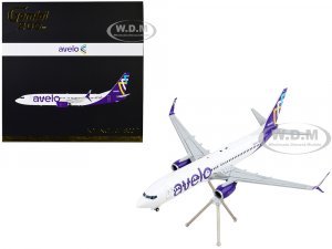 Boeing 737-800 Commercial Aircraft Avelo Airlines White with Purple Tail Gemini 200 Series