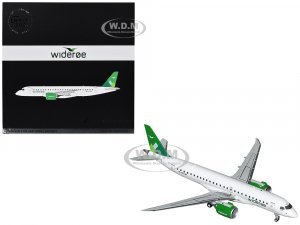Embraer E190-E2 Commercial Aircraft Wideroe (LN-WEA) White with Green Tail Gemini 200 Series