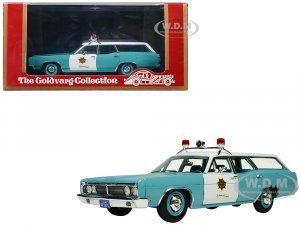 1970 Ford Galaxie Station Wagon Light Blue and White with Light Blue Interior Las Vegas Police Department