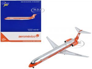 McDonnell Douglas MD-82 Commercial Aircraft AeroMexico Orange and Silver