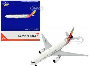 Boeing 777-200ER Commercial Aircraft Asiana Airlines White with Tail Graphics