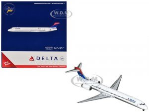 McDonnell Douglas MD-90 Commercial Aircraft Delta Air Lines (N910DN) White with Blue and Red Tail