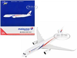 Airbus A350-900 Commercial Aircraft Malaysia Airlines White with Red and Blue Graphics